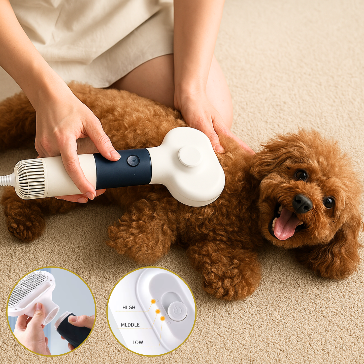 Pet Electric Hair Pulling And Blowing Comb
