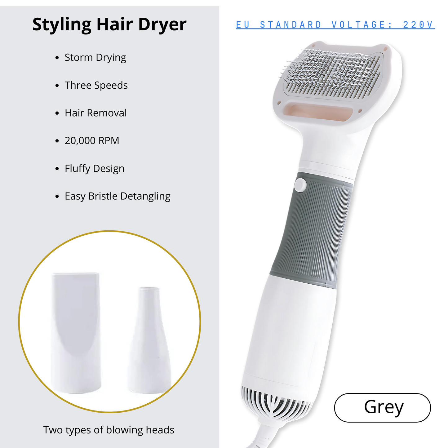 Pet Electric Hair Pulling And Blowing Comb